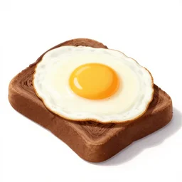 chocolate bread with fried egg