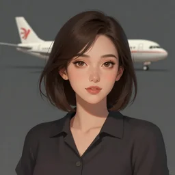 portrait of 👩✈ by wlop, trending on artstation
