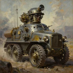 wwii, steampunk, oil painting. by tony sandoval