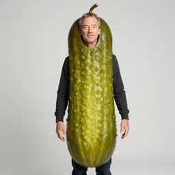 bill murray dressed with a pickled cucumber costume