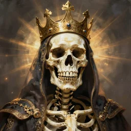 Portrait of a skeleton king, digital art, artstation, detailed, realistic
