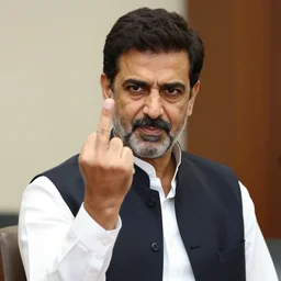 Imran Khan showing middle finger