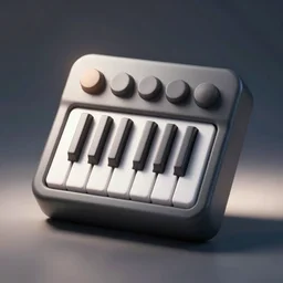 3d icon of midi keyboard