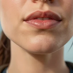 Lara Croft's chin dimple