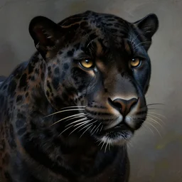 a large black jaguar with the head of a beautiful dark-haired woman, Frank Frazetta
