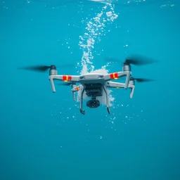 underwater drone crashing