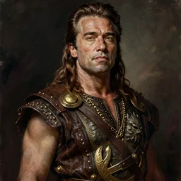 full body portrait of barbarian arnold schwarzenegger by frank frazetta