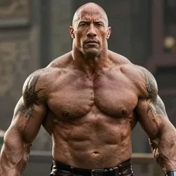 a still of dwayne johnson as a bald hulk