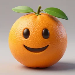 orange with a face on it, realistic, 8 k, extremely detailed, cgi, trending on artstation, hyper - realistic render, by greg rutkowski