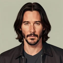 young Keanu Reeves illustrated by bijou karman, detailed, 4k