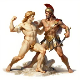 achilles and hector digital art
