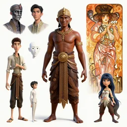 character concept art, javanese gatot kaca, digital art by putra gimbalz, pixar, weta, wlop, ilya kuvshinov, rossdraws, artgerm, artstation, latex, anime, lioshs, mucha, detailed, 8 k
