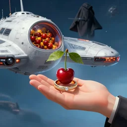 harry potter holding a wedding ring planting cherries in an alien spaceship, on the television show friends, 4 k hd