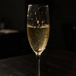 complete darkness. backlit champagne glass. barely visible. one small golden light source. raw. f 1 1. 2 seconds
