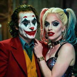 mimmo rottela as skinny joaquin phoenix joker and lady gaga as harley queen
