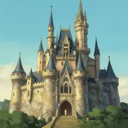 fantasy castle, cory loftis, james gilleard, atey ghailan, makoto shinkai, goro fujita, studio ghibli, rim light, exquisite lighting, clear focus, very coherent, plain background, soft painting