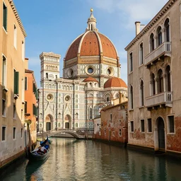 hyper realistic highly detailed mix of venice, florence, naples