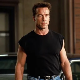 cinematic still of arnold schwarzenegger in 8 mile ( 2 0 0 2 ), blueray