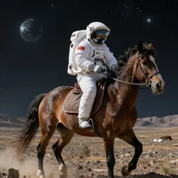 An astronaut riding a horse in a univerce in a photorealistic style - n 4