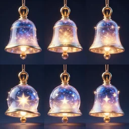 extremely detailed concept art of the whimsical round bell infused with star magic, set 3 by 3, global illumination, octane render, digital art, trending on artstation, sharp focus, 4 k