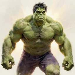 the hulk, illustration portrait by mark brooks, detailed, soft lighting