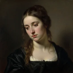 portrait of a melancholic lady, by levy - dhurmer