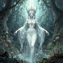 female eldritch goddess impisoned in a garden by naoto hattori