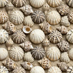 seamless see urchins shells texture