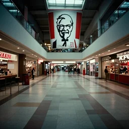 endless kfc, backrooms, liminal space, empty shopping mall, analog horror