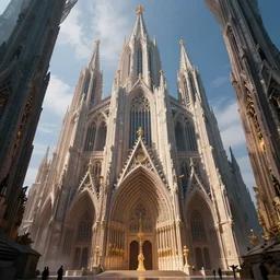 the most amazing dream you ever had about a fantasy cathedral in heaven, hyper realistic, concept art, intricate, hyper detailed, smooth, ambient volumetric lighting, high contrast, vibrant, hd, octane, jim burns, moebius!!!