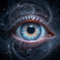 the depthless eye, fractal twisting eldritch horror beyond comprehension, digital art, medical dissection