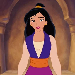 scarlett johansson as the genie in alladin cartoon