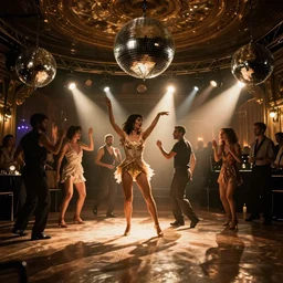 disco party ball room photographed by nan goldin