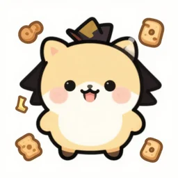 cute miss mascot scalproie scalproie bisharp food sticker art, cronobreaker, beeple game icon