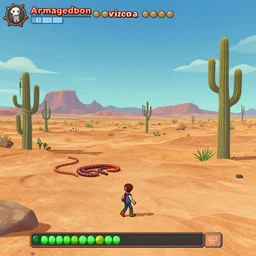 arizona desert, worms armageddon game screenshot