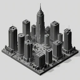 Isometric landscape of a dull, incoherent, escher, monochromatic, dystopian, dreadful, sad cyberpunk city illustrated by Greg Rutkowski, trending on artstation, artstationHD, artstationHQ, 4k, 8k.