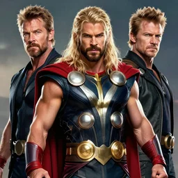 a highly detailed action portrait of thor marvel, james gurney, james jean