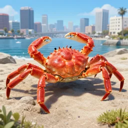 giant crab attacking a california city, in 2 0 1 2, bathed in the the glow of the sunset, low - light photograph, photography by ansel adams