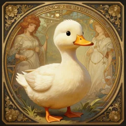 a cute duck, photography of kurzgesagt, deep focus, d & d, fantasy, intricate, elegant, highly detailed, digital painting, artstation, concept art, matte, sharp focus, illustration, hearthstone, art by artgerm and greg rutkowski and alphonse mucha