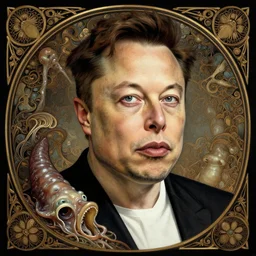 elon musk as slimy mollusk, portrait, intricate, elegant, highly detailed, digital painting, artstation, concept art, wallpaper, smooth, sharp focus, illustration, art by artgerm and greg rutkowski and alphonse mucha