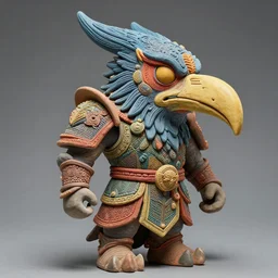 fantasy art ultra 4 k photo of a bizzare colorful warrior knight raven mask made of clay ceramic carved by h. r. giger