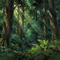 Forest landcape by Studio Ghibli