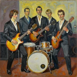 a painting of a rock band by picasso