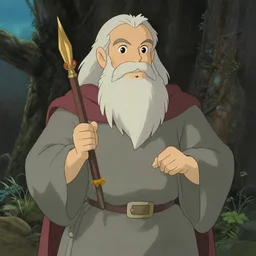 Gandalf drawn by Studio Ghibli
