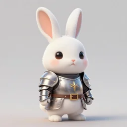 a cute rabbit knight, digital painting byRoss Tran and Mark Ryden, cute and lovely, high detail, nursery poster