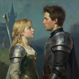 side profile painted portrait by ruan jia and wenjun lin, imogen poots paladin, gloomhaven, by peter mohrbacher, greg rutkowski, jesper ejsing