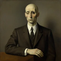 surrealist painting of a lost soul in the style of rene magritte