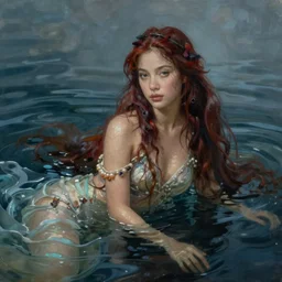 painting of water sorceress, immaculate scale, hyper-realistic, Unreal Engine, Octane Render, digital art, trending on Artstation, 8k, detailed, atmospheric, immaculate