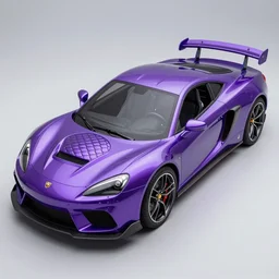a purple sports car shaped like a Xiphosura, ribs, scales, plates, octane engine, hd