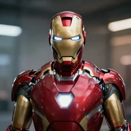 portrait of iron man, clear focus, bokeh effect, high res, hasselblad, dslr, professional, cinematic